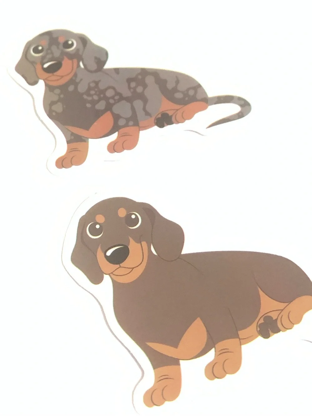 Brown Dachshund Pet Vinyl Stickers